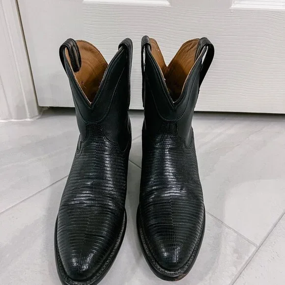 Tecovas Black Cowgirl Boot Booties - Picture 2 of 3